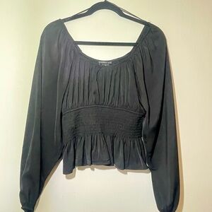 Sincerely Jules Black Pleated Blouse